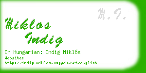 miklos indig business card